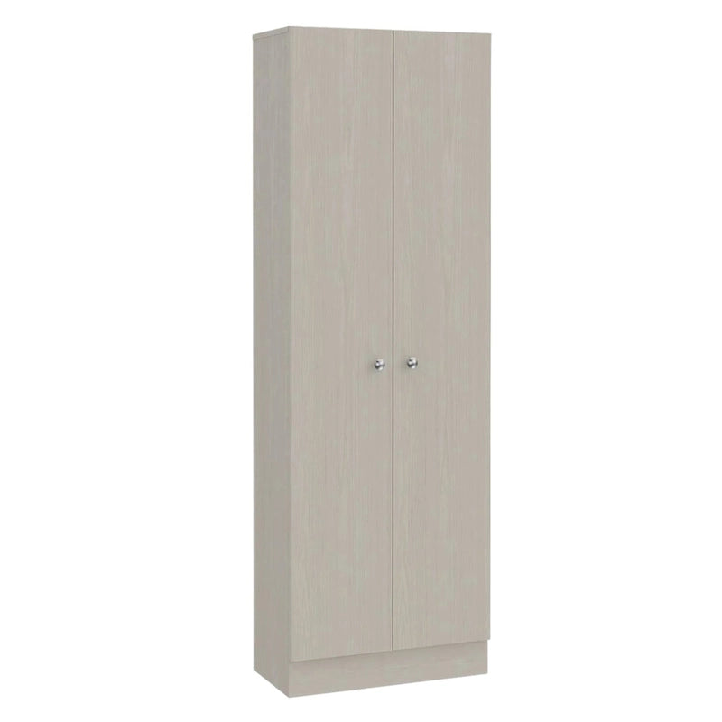 71" světle šedá dřevěná spíž nebo úložná skříň – 23,6Š x 70,8V x 11,8H