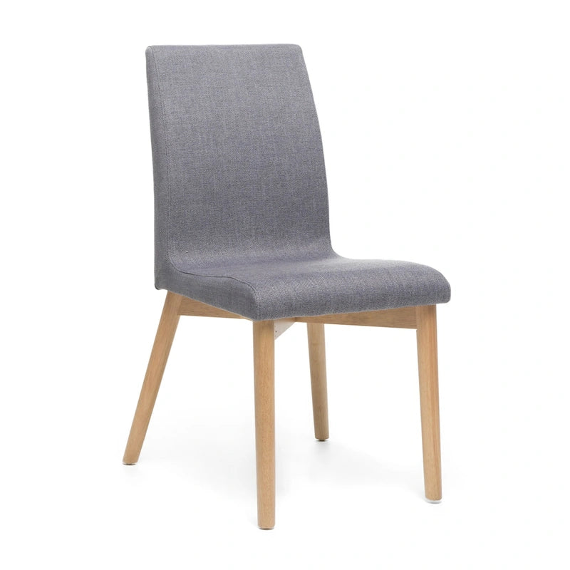 Jídelní židle Mid-Century s látkovým potahem (sada 2 ks)