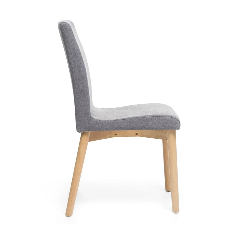 Jídelní židle Mid-Century s látkovým potahem (sada 2 ks)