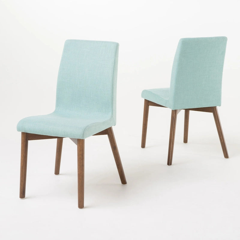 Jídelní židle Mid-Century s látkovým potahem (sada 2 ks)