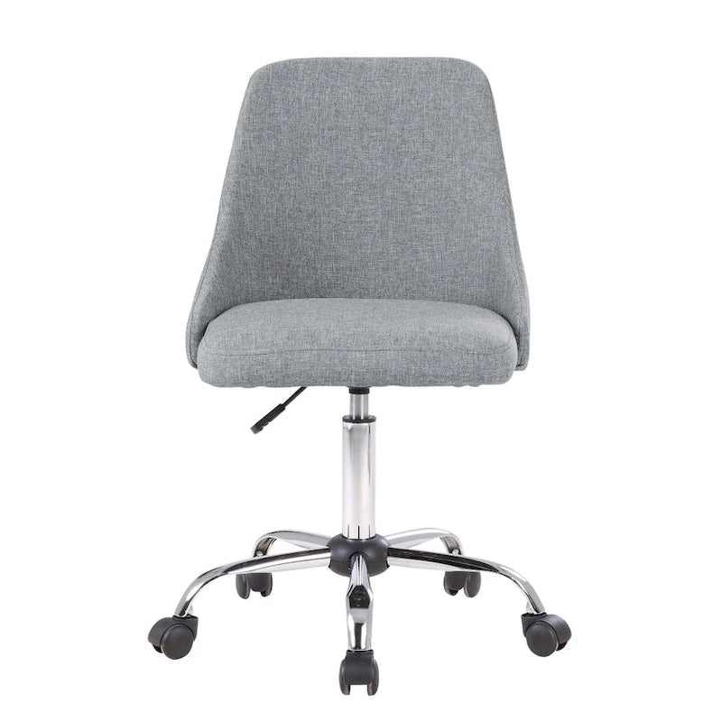 Kancelářská židle čalouněná látkou s chromovou základnou