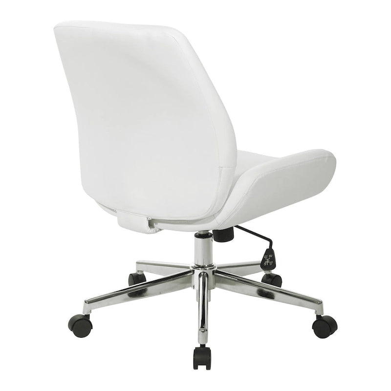 Kancelářská židle s umělou kůží a chromovou základnou