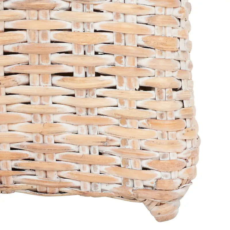 Šedé proutěné křeslo s vymývaným vzhledem – 28 Š x 24 H x 33 V