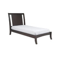Fang California King Bed, Sleigh Panel Headboard, Espresso Brown Mahogany