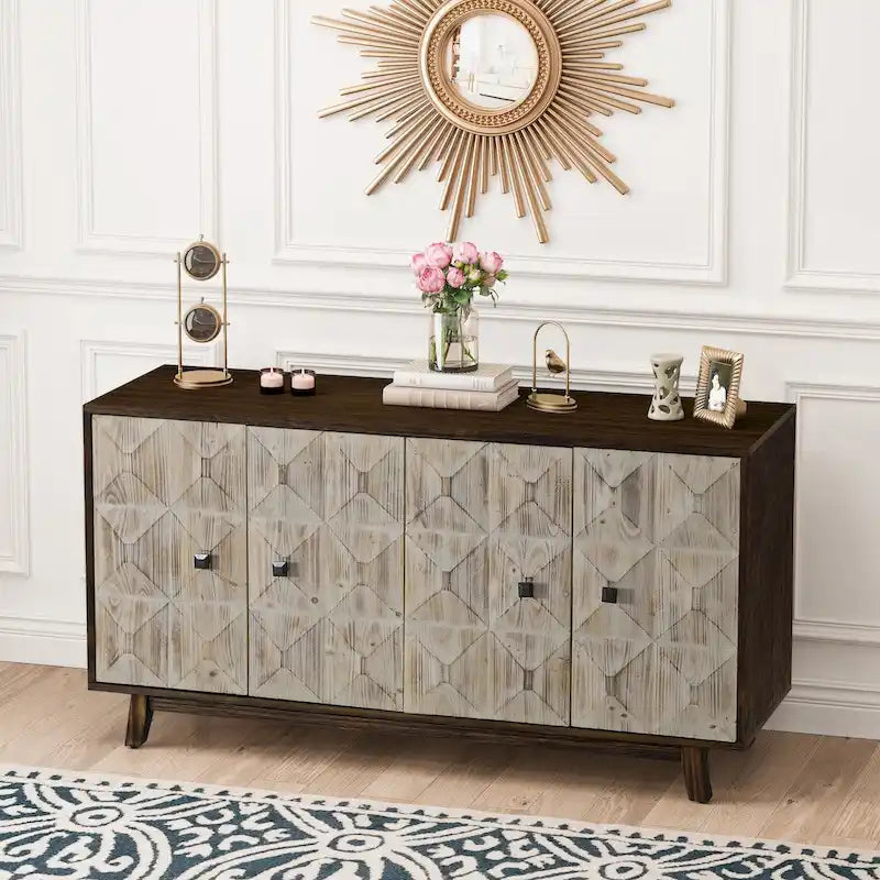 59.84 Čtyřdveřový vintage příborník