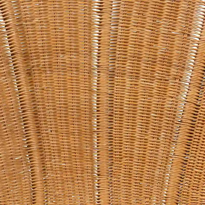 Boho medové ratanové křeslo s květinovým akcentem